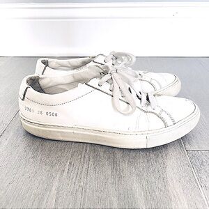 COMMON PROJECTS Original Achilles Low Top Sneakers in White Leather EU 36 US 6